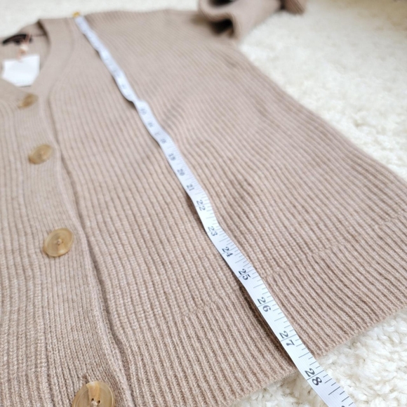 NWT Quince Oversized Cocoon Boyfriend 100% Cashmere Cardigan, Oatmeal S - Picture 4 of 9